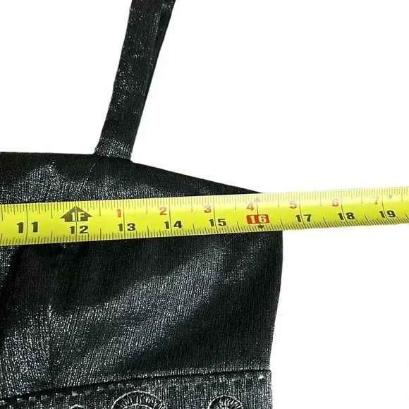 Black shimmer halter dress,Tiered,beaded,empire waist,gala,NYE, 6P , Laura - Picture 10 of 16